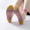 Colorful Striped Grip Sports Crew Sock Custom Cotton Pilates Yoga Socks For Women