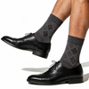 High Quality Custom Formal Sock Diamond Shaped Design Cotton Dress Socks For Men