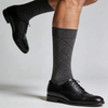 High Quality Custom Formal Sock Diamond Shaped Design Cotton Dress Socks For Men