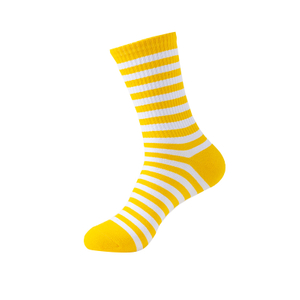 High Quality Unisex Custom Cartoon Design Crew Striped Socks For Men