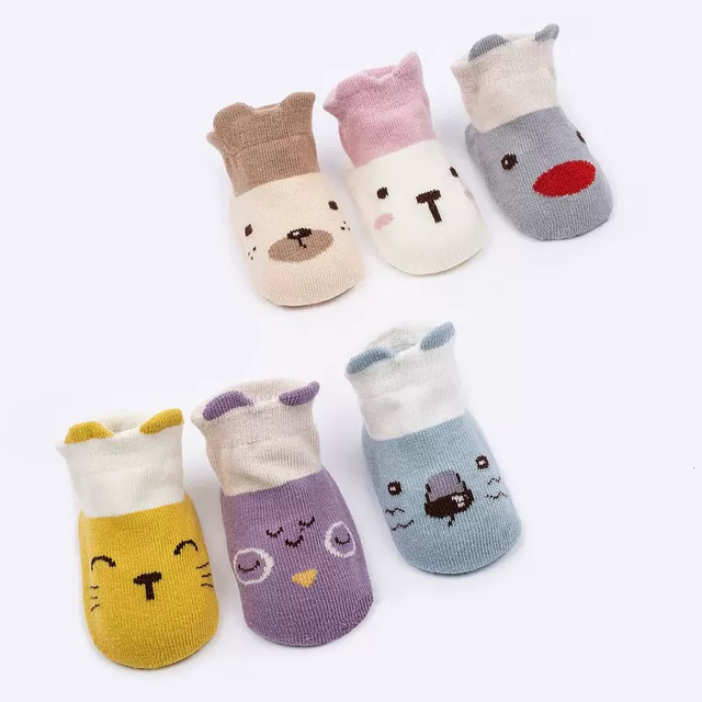 Breathable Colorful Custom Design Cotton Baby Socks