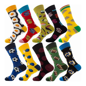 Colorful Unisex 100% Cotton Custom Crew Socks For Adults