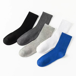 Breathable soft unisex casual crew socks cotton men dress sock 